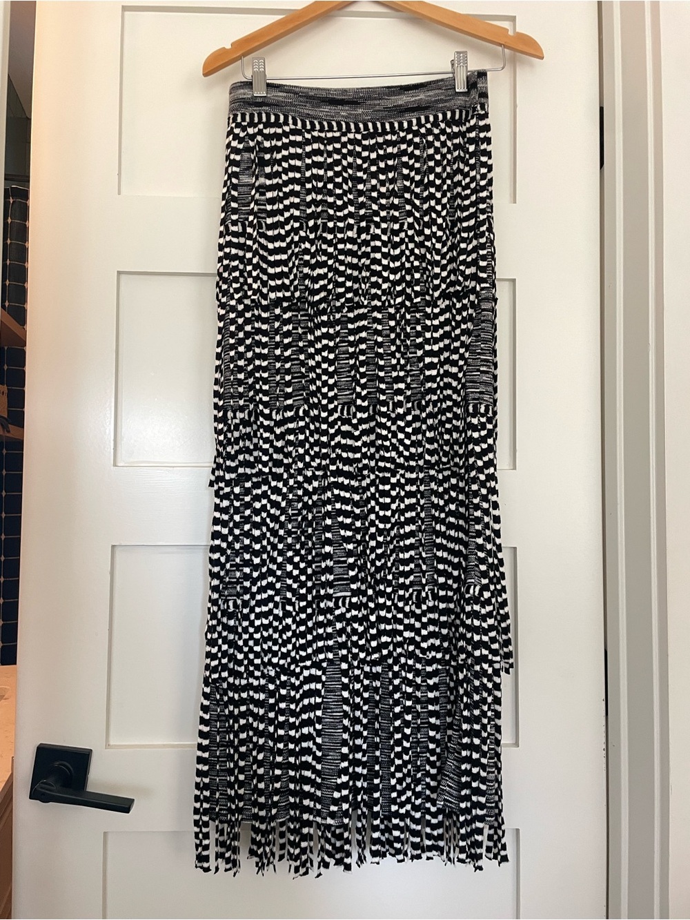Simon Miller Black and White Patterned Maxi Skirt